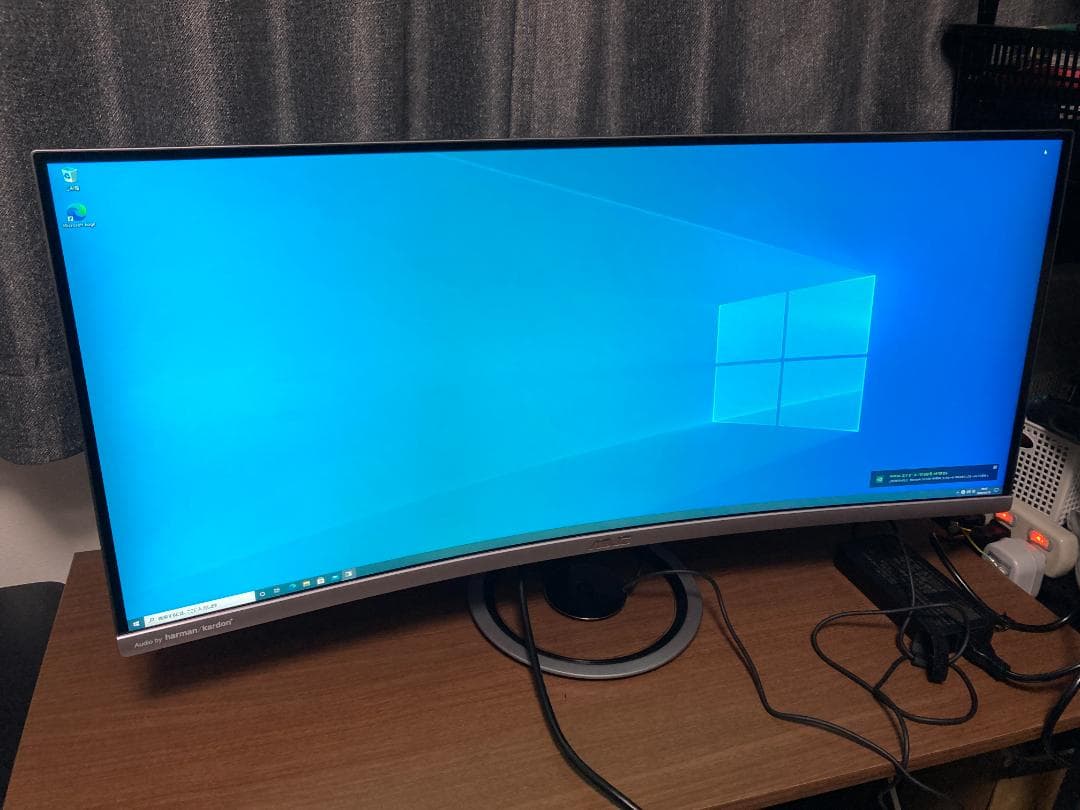 〇傷有り ASUS MX34VQ 34型湾曲ウルトラワイドモニター 中古品④