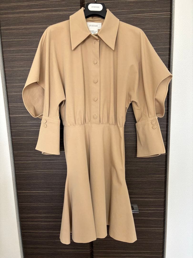 さばお○Maxmara (sportmax) シャツワンピース ベージュ