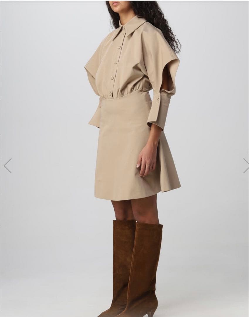 さばお○Maxmara (sportmax) シャツワンピース ベージュ