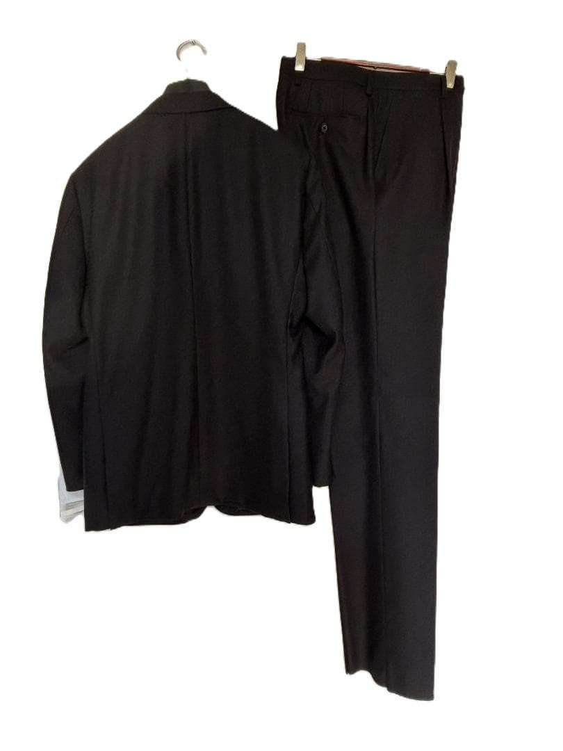 S879★ジュンコシマダ新品ビジネススーツA5黒ブラックフォーマル冠婚葬祭メンズ