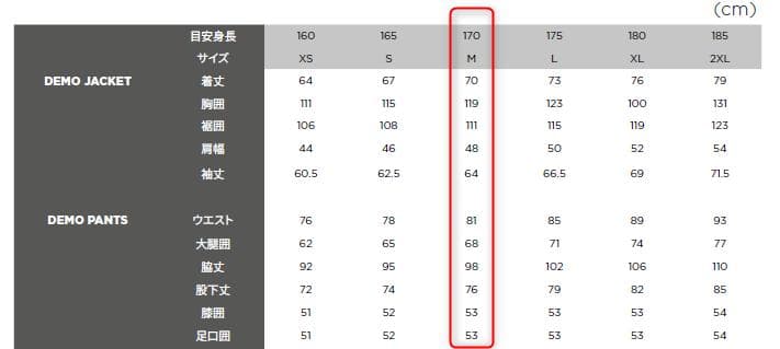 スキー ROSSIGNOL ASIAN FIT DEMO JACKET/PANS M