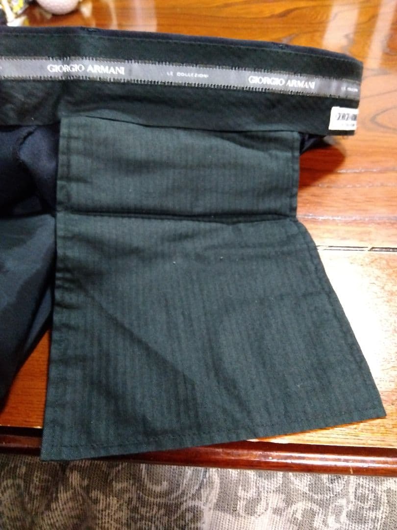 【美品】90s GIORGIO ARMANI　ワイドスラックス　ほぼ未使用品