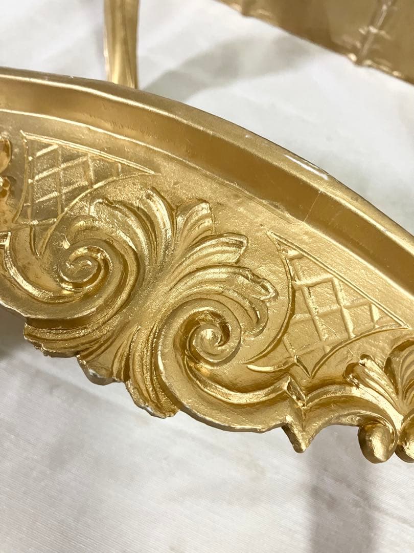 イタリア製　壁掛け コンソール 2個セット　棚　装飾　ゴールド　インテリア