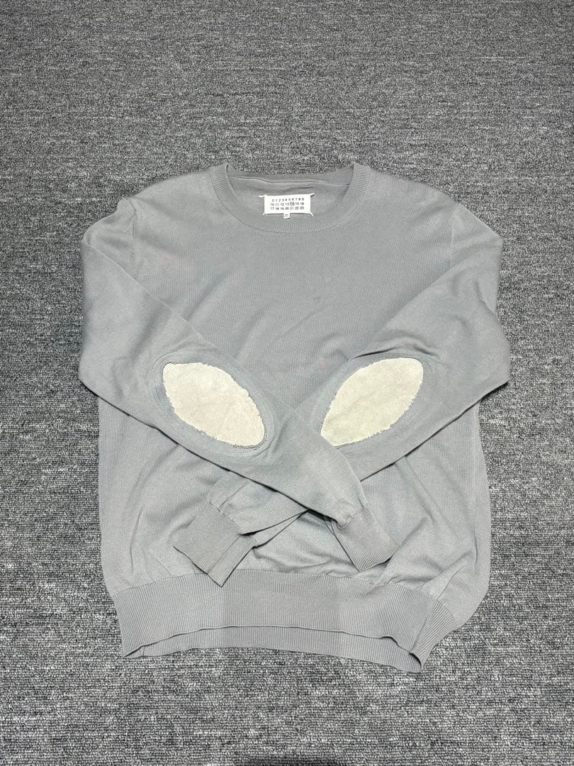 早い者勝ちMaison Margiela エルボーパッチ クルーネック ニット