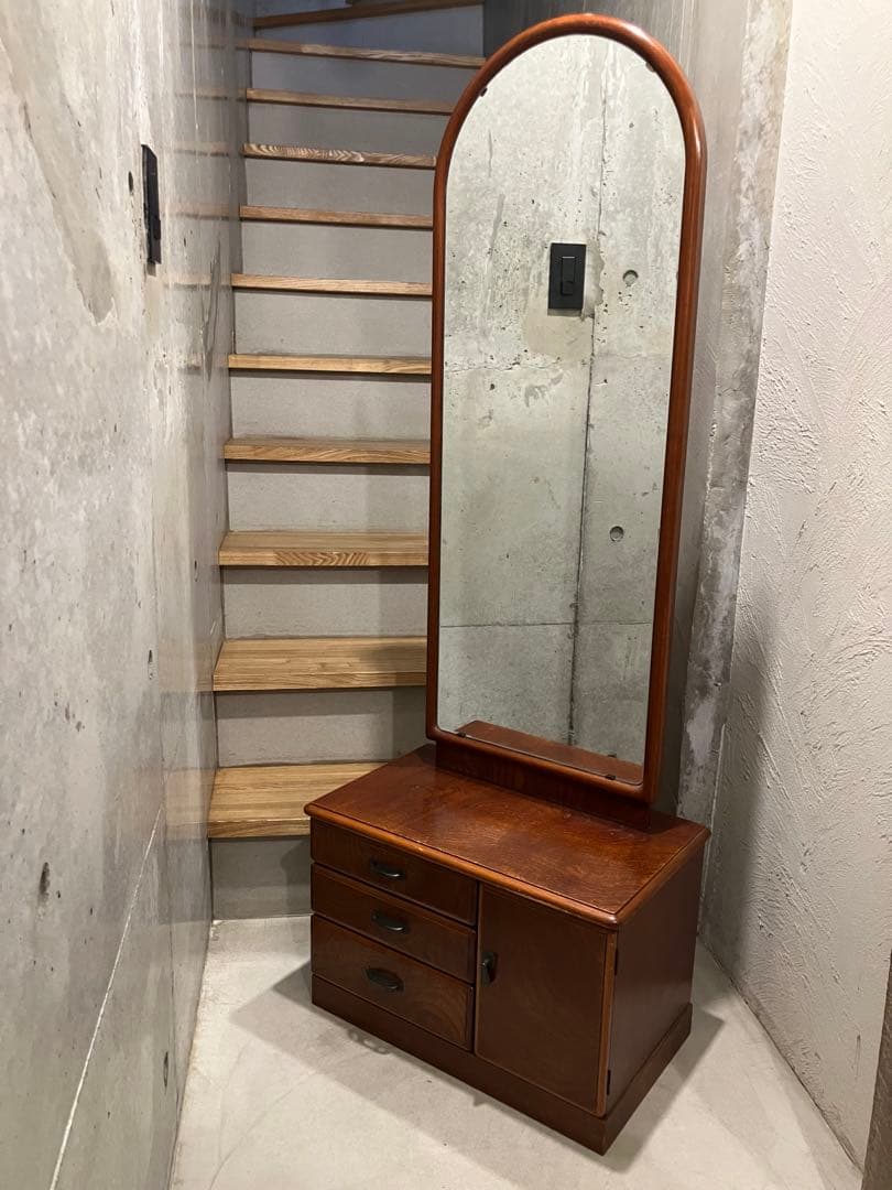 鏡台　レトロ　ジャパンヴィンテージ　昭和　ドレッサー　日本　家具　姿見鏡　化粧台