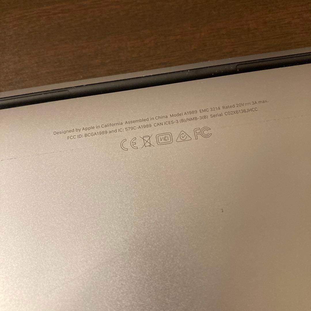 MacBookPro 2018 corei7 16gb 1TB ジャンク