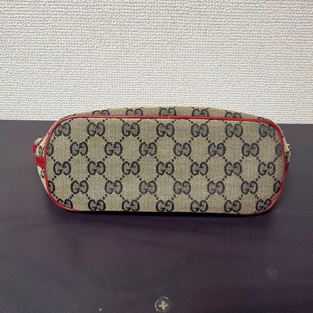 c*o様 グッチ アクセサリーポーチ GGキャンバス ハンドバッグ