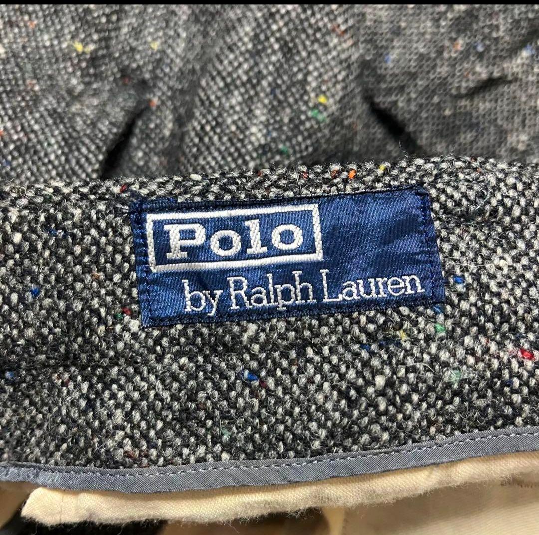 ポロラルフローレン　ウールパンツ　ツイード　日本製 スラックス ウール100