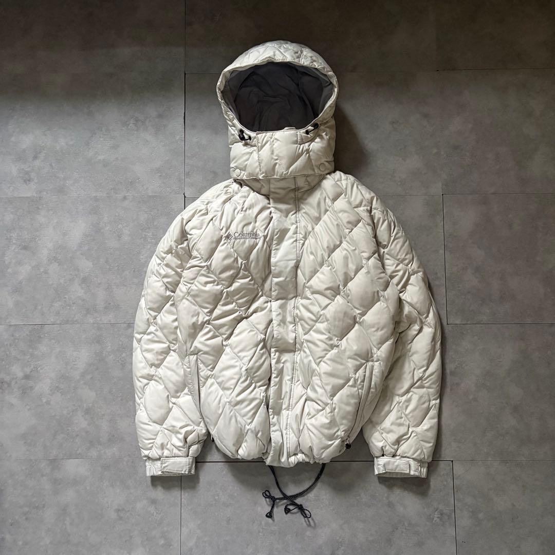【希少カラー⭐️】極暖Columbia ダウンジャケット　キルティング　白　M