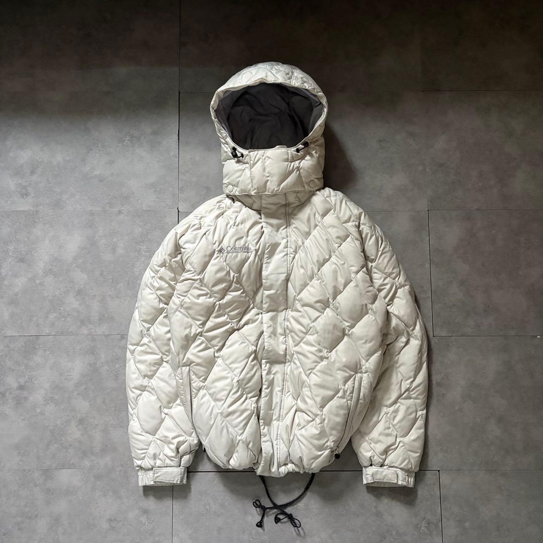 【希少カラー⭐️】極暖Columbia ダウンジャケット　キルティング　白　M