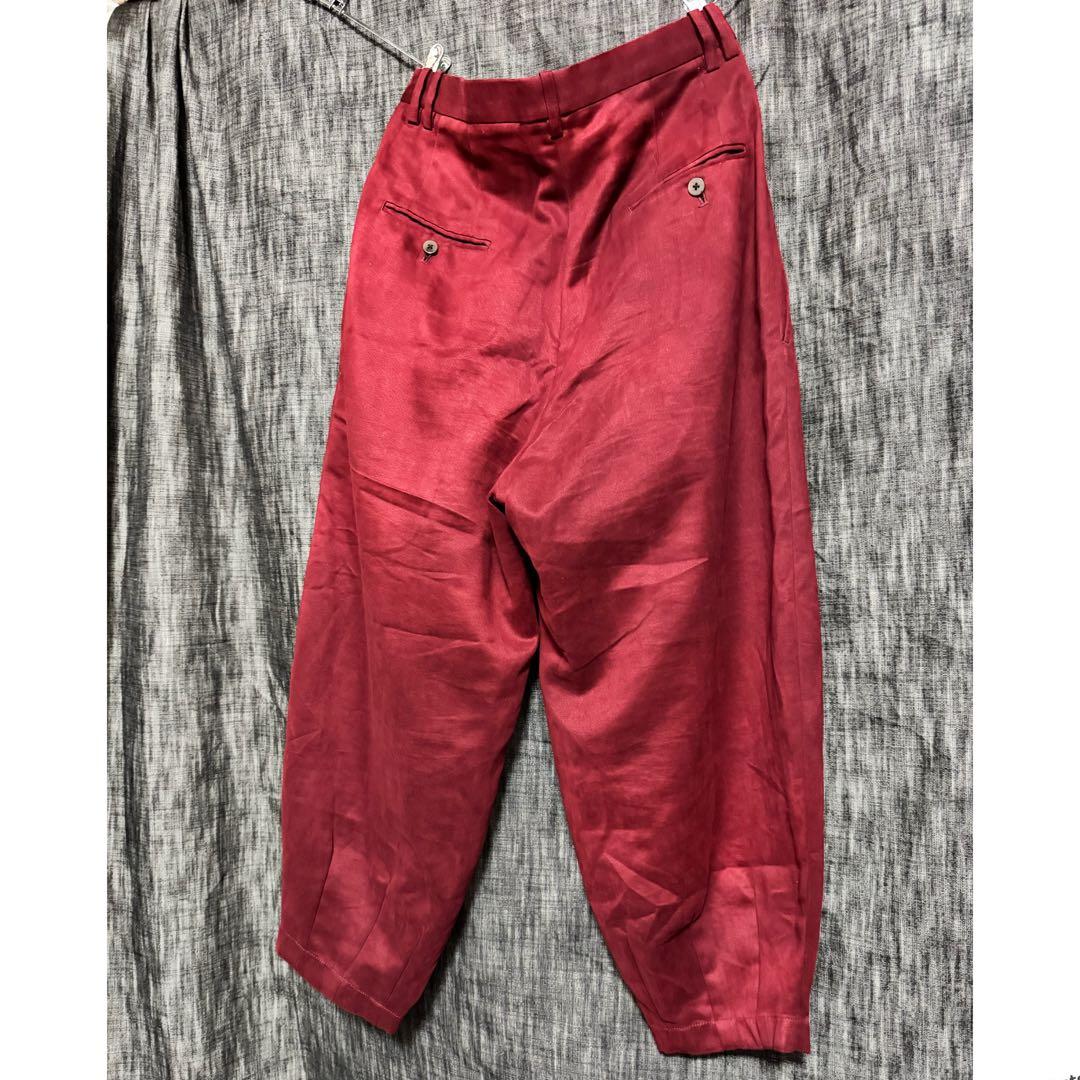 定価42900円 m's braque ハーレムパンツ　バルーンパンツ　レッド