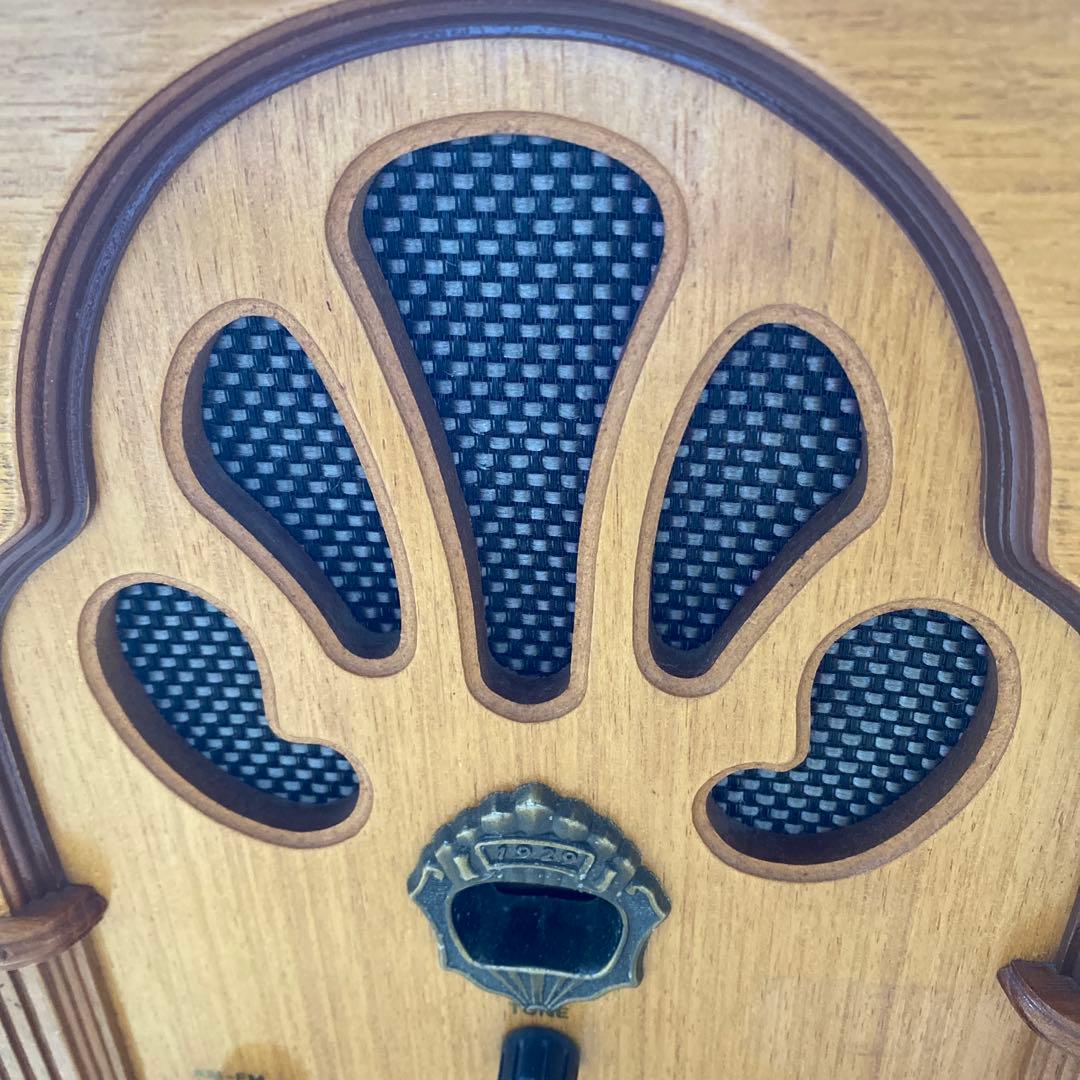 【レトロ】　ジョージア　ラジオ　アンティーク　木製　モダン　お洒落