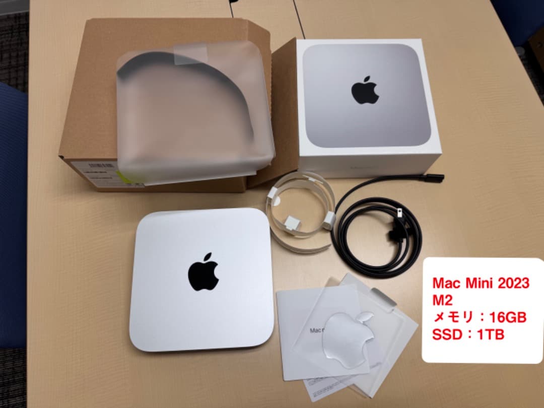 Mac mini M2 A2686 CTO 16GB 1TB 新品キーボード付