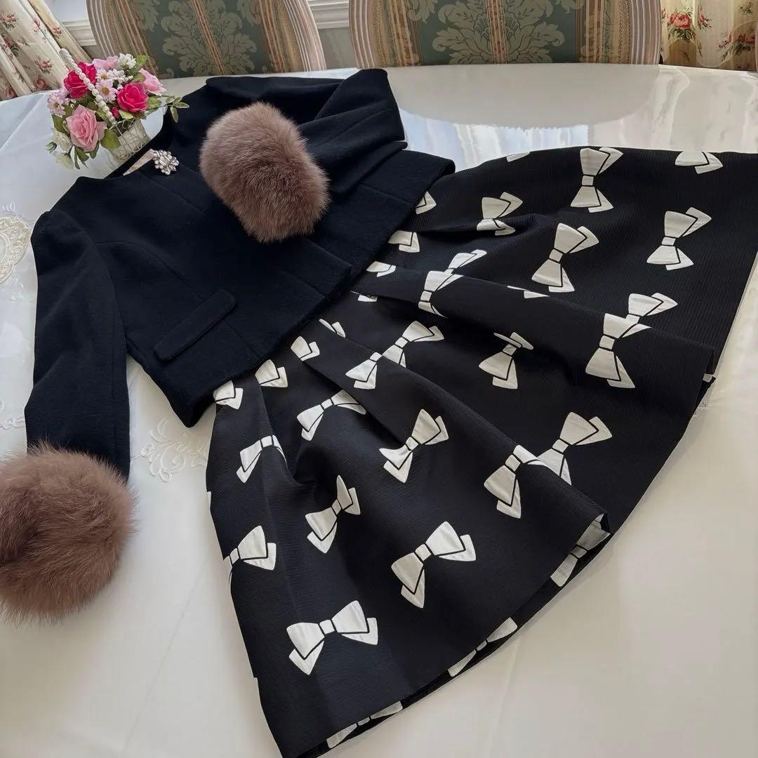 アプワイザーリッシェ　フォックスファー付き　ショートコート　サイズ2（M）