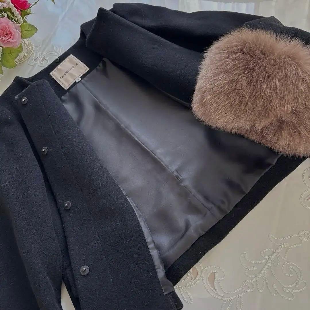 アプワイザーリッシェ　フォックスファー付き　ショートコート　サイズ2（M）