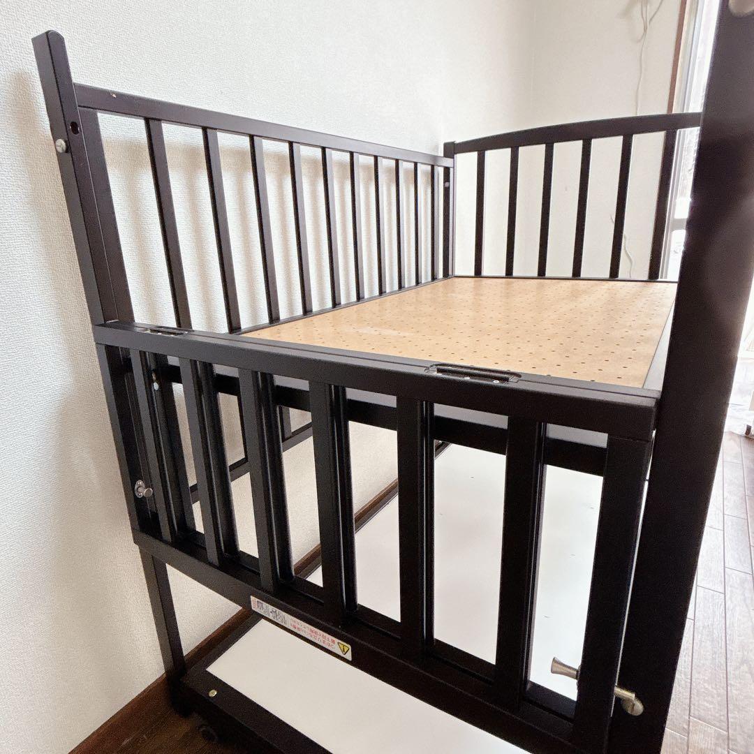 こんにゃく！ヤマサキ　ハイタイプ　ベビーベッド　ツーオープン　日本製