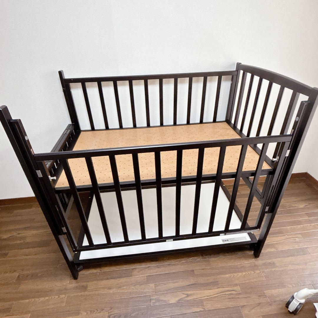 こんにゃく！ヤマサキ　ハイタイプ　ベビーベッド　ツーオープン　日本製