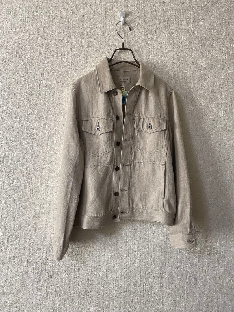Vlas Blomme リネンデニムジャケット