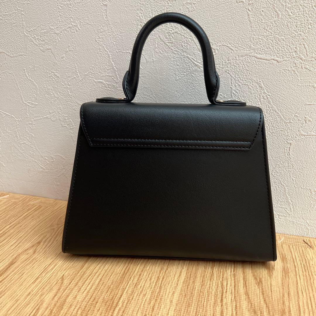 アニュアンス anuans モチーフ付きミニハンドルバッグ （BLACK）