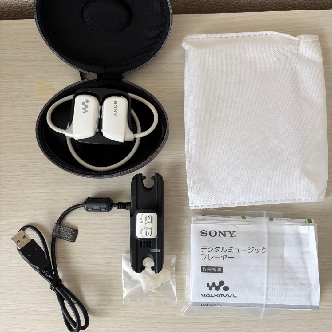 SONYウォークマンヘッドホン一体型 NWD-W273／W美品
