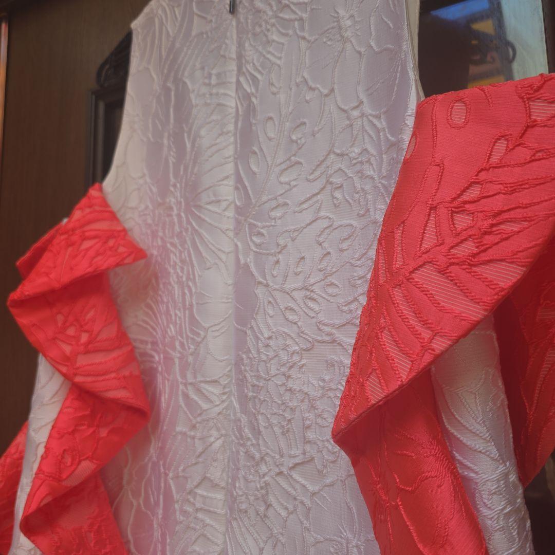 白玉　MSGM　フリルワンピース