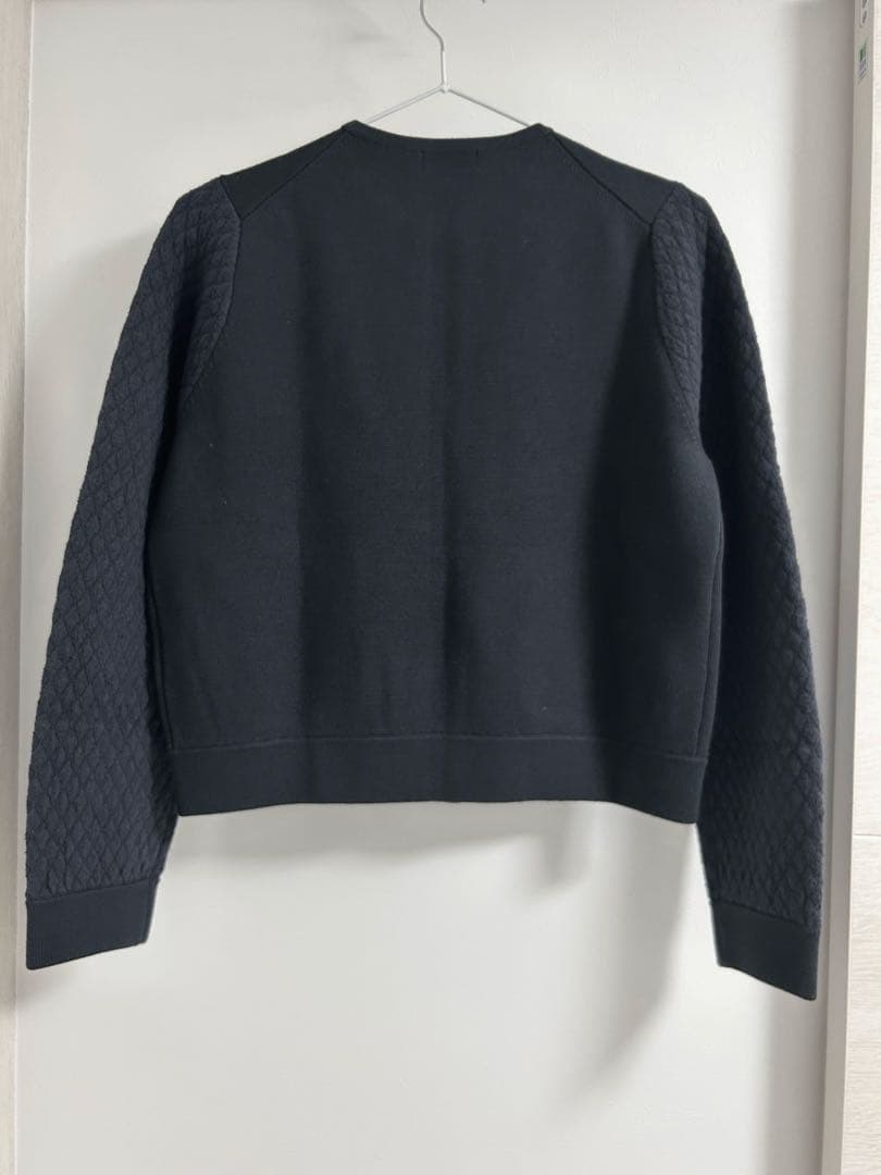 極美品 ボールジィ ウールコットンパールコンビ クルーネックカーディガン S