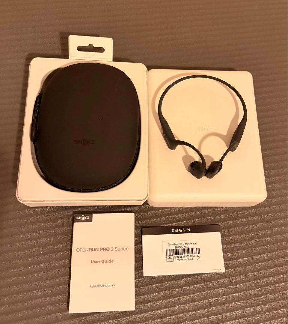 骨伝導イヤホン SHOKZ OPEN RUN PRO ② mini ✨極美品✨