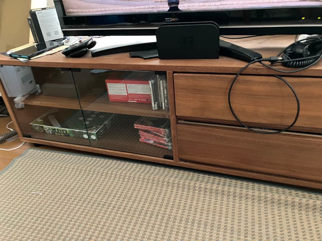 【ほぼ送料のみの価格】無印良品ウォルナット木製テレビ台