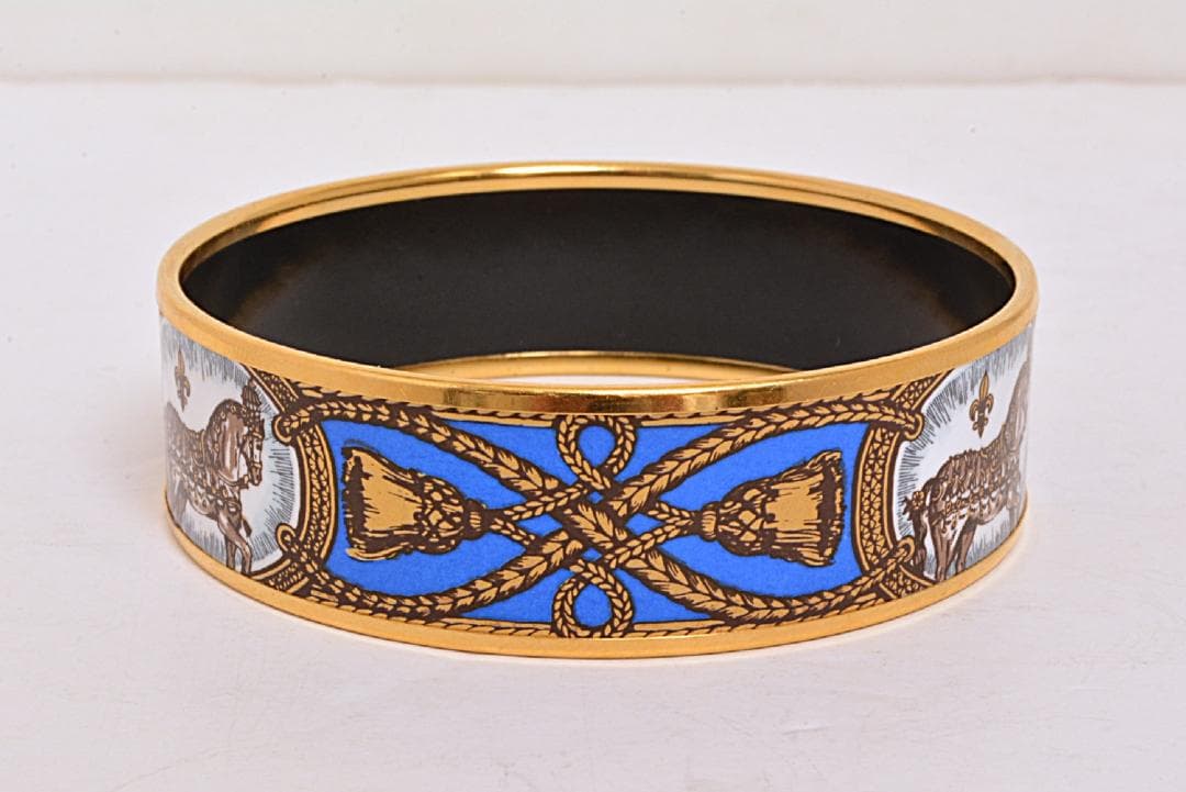 ☆美品☆HERMES エルメス　エマイユGM　バングル / 馬＆ロープ柄