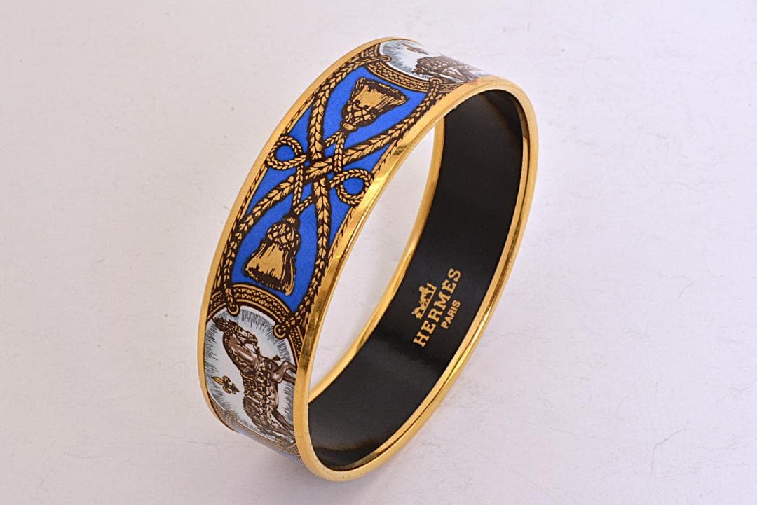 ☆美品☆HERMES エルメス　エマイユGM　バングル / 馬＆ロープ柄