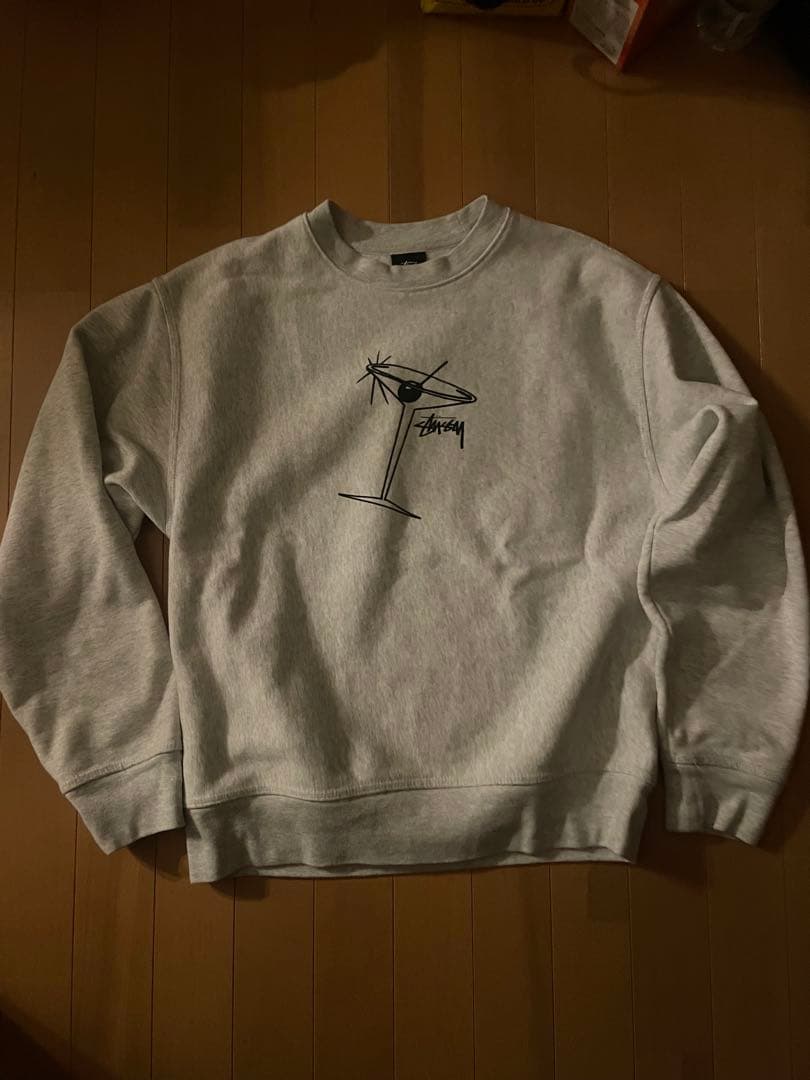 STUSSY ステューシー スウェット クルーネックトレーナー 刺繍ロゴ　裏起毛