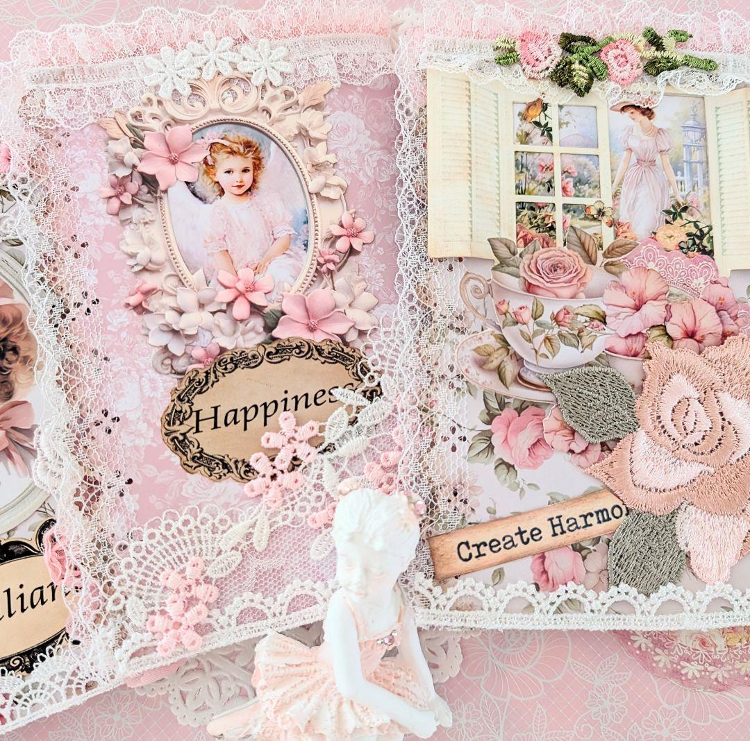 薔薇とレースのロマンチックスィートジャンクジャーナル*Brilliant*