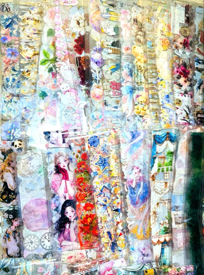 海外マステ他♡⃛大量まとめ売り ボリュームパックver.③☆コラージュ素材etc.