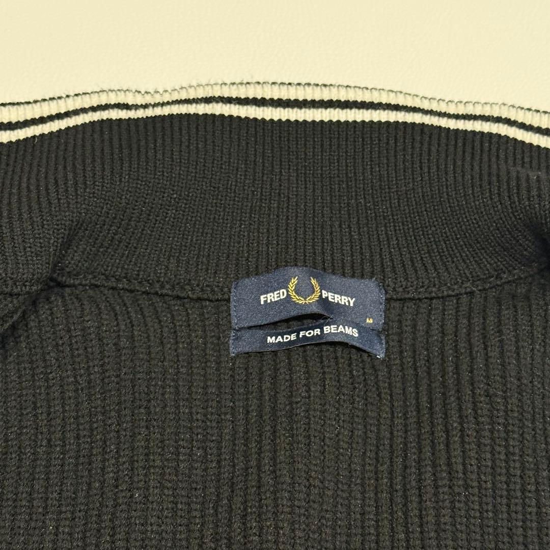 極美品 ビームス別注 フレッドペリー ドライバーズニット 黒 Mサイズ