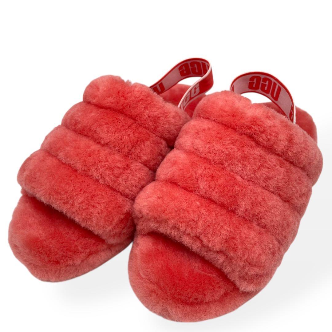 未使用級　UGG　アグ　ファーサンダル　FLUFF YEAHSLIDE　23.0