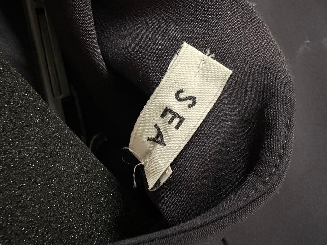 SEA ワンショルダーワンピース　ブラック ロングワンピース