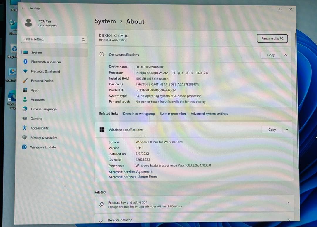 HP Z4 G4 ジャンク品