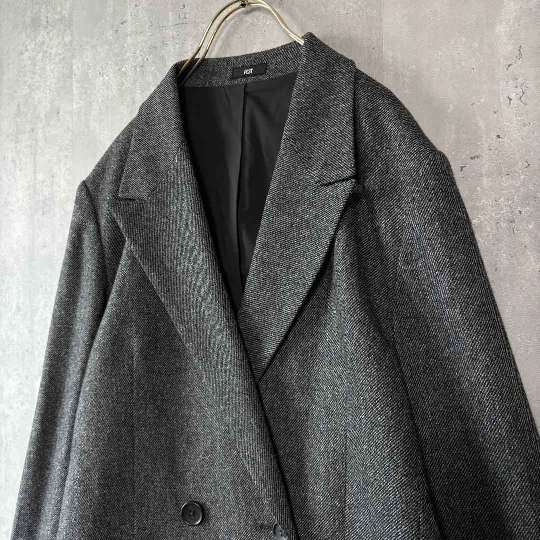 専用　良品✨　プラステ　ウールブレンドリラクシーダブルジャケット　ダークグレー