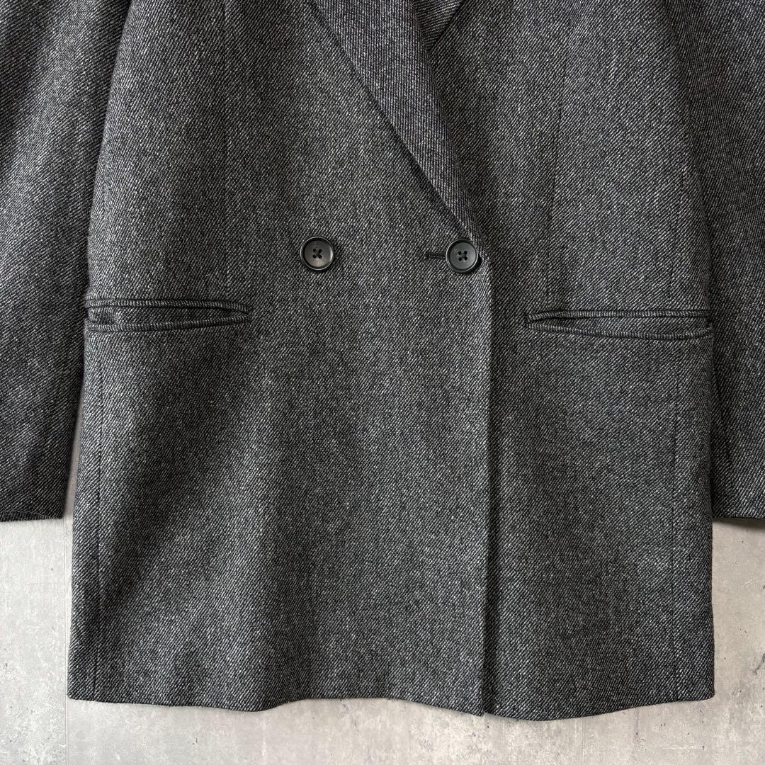 専用　良品✨　プラステ　ウールブレンドリラクシーダブルジャケット　ダークグレー