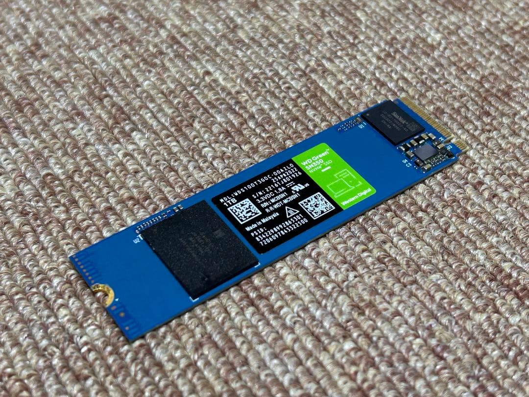 m.2 SSD 1TB WD SN350 NVMe 動作品 高速 ゲーミング