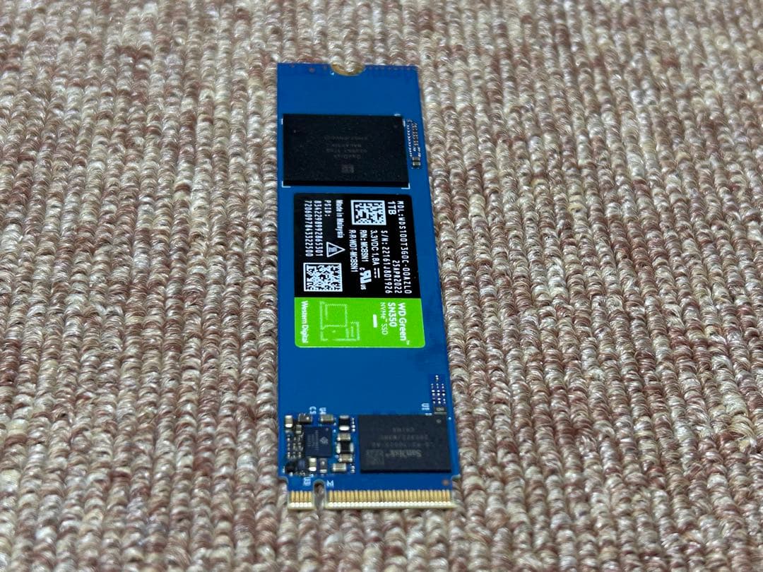 m.2 SSD 1TB WD SN350 NVMe 動作品 高速 ゲーミング