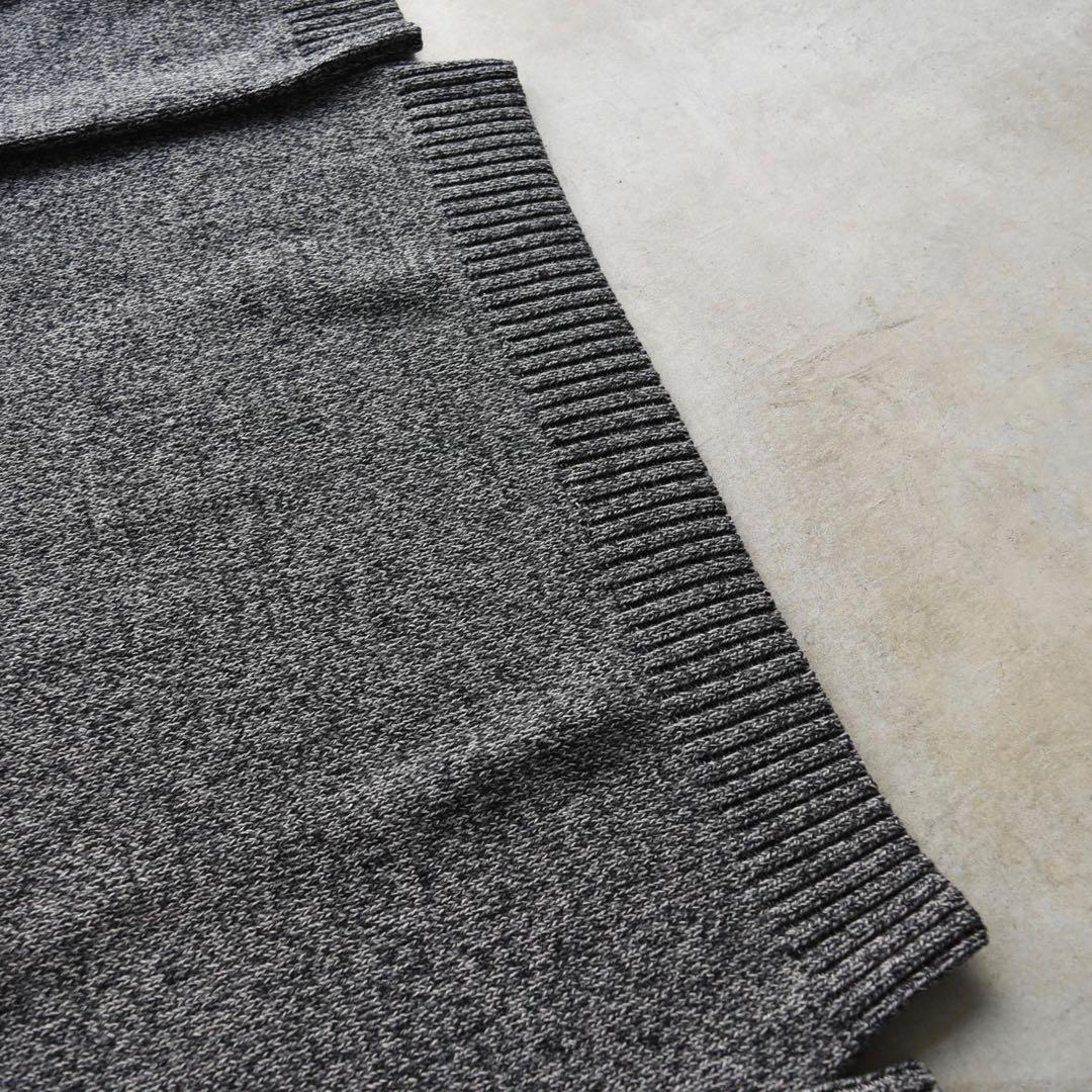 90s クラフト&バロー 霜降り MIX コットンニットセーター 白黒