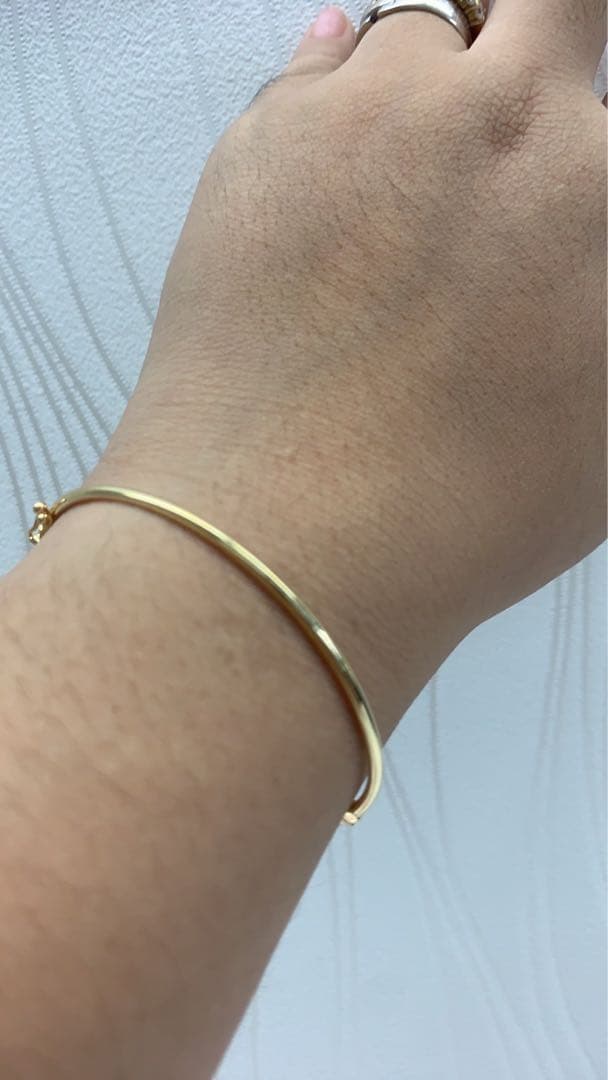 K18 プレーン バングル