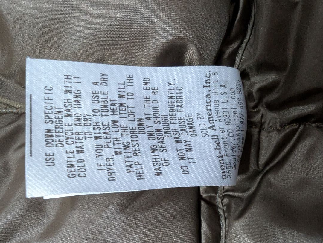 【美品】モンベル パーマフロスト ライトダウンパーカ Mサイズ ハニー