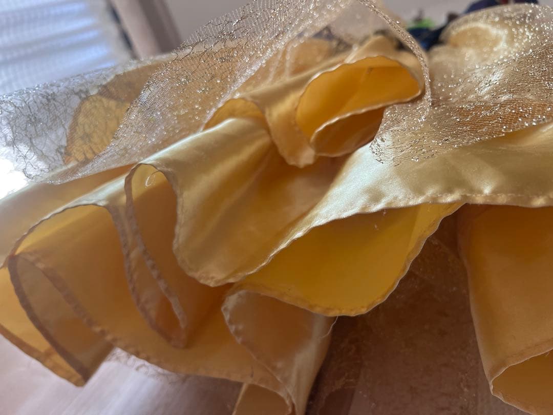 白雪姫　ドレス 110cm リメイク品　おまけ白シューズ18cm