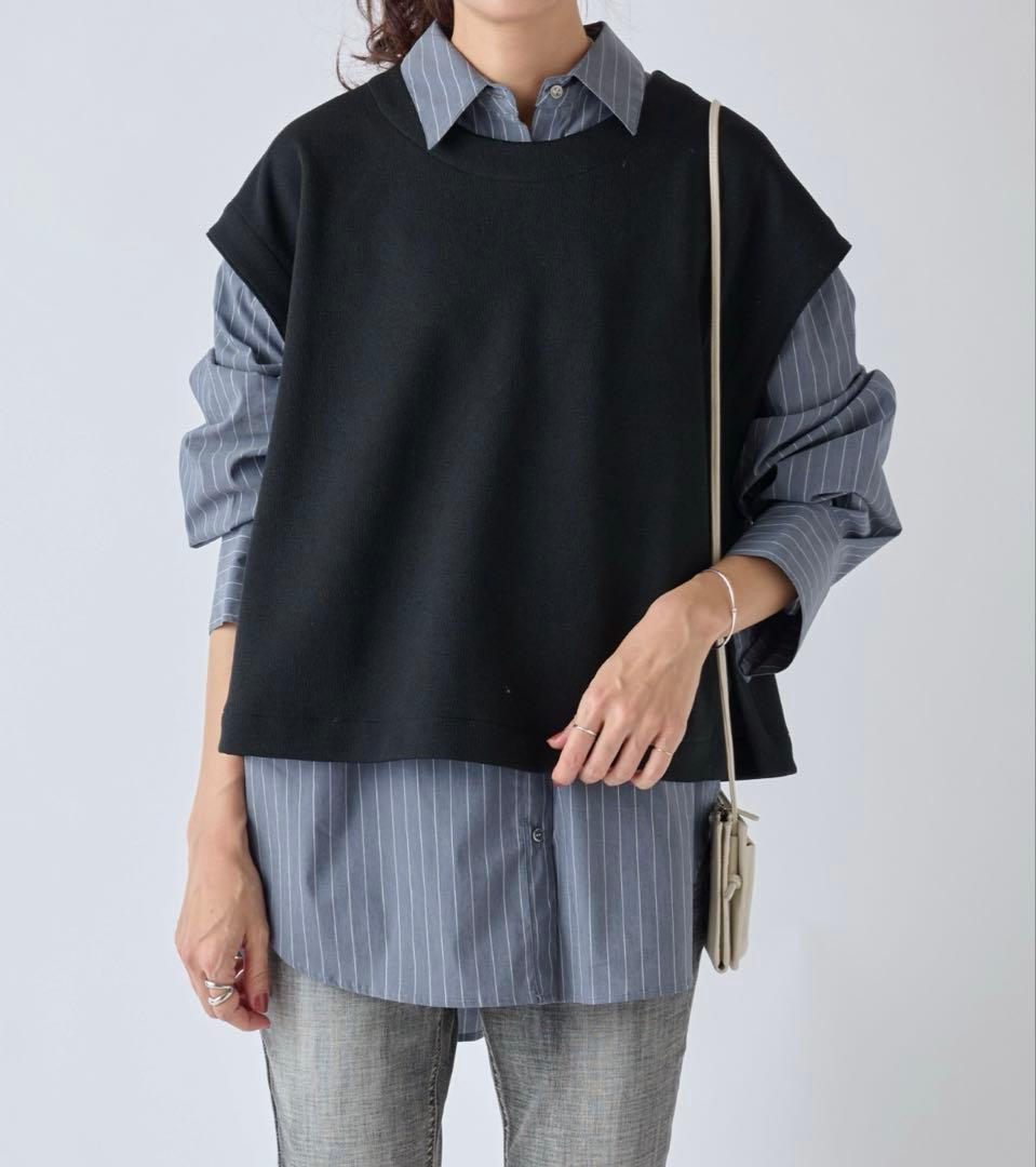 23AW✨BEARDSLEY ムーンライクショートベストジレ　訳あり美品