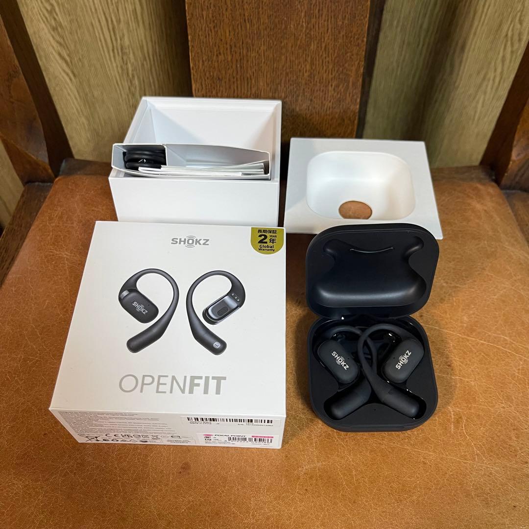 【SHOKZ】極美品 完全ワイヤレスイヤホン OpenFit ブラック