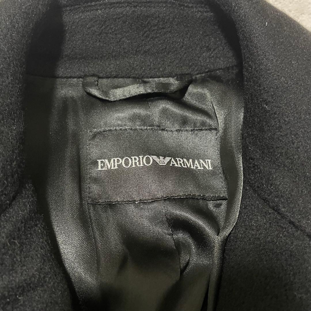 美品 EMPORIO ARMANI アルマーニ ロングコート M 黒 レディース