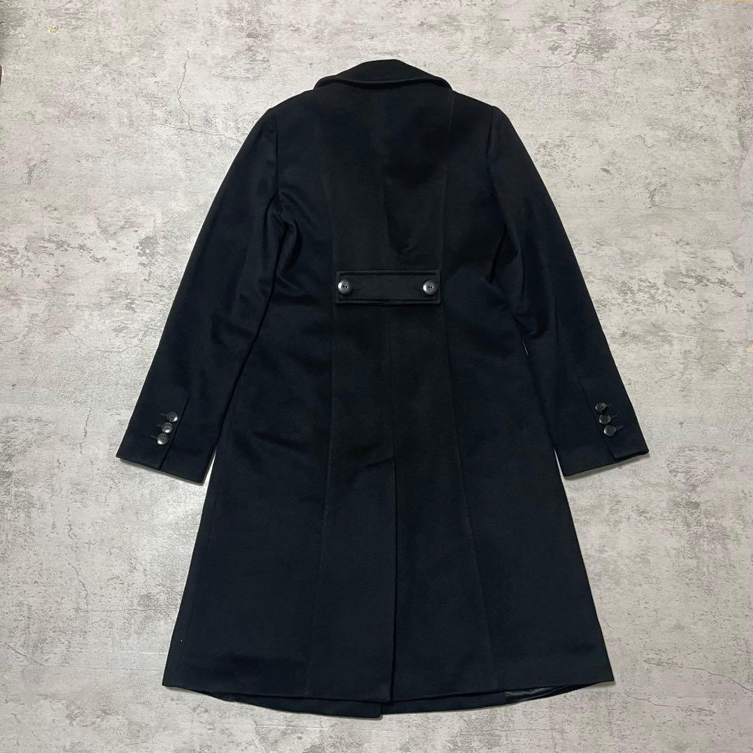 美品 EMPORIO ARMANI アルマーニ ロングコート M 黒 レディース