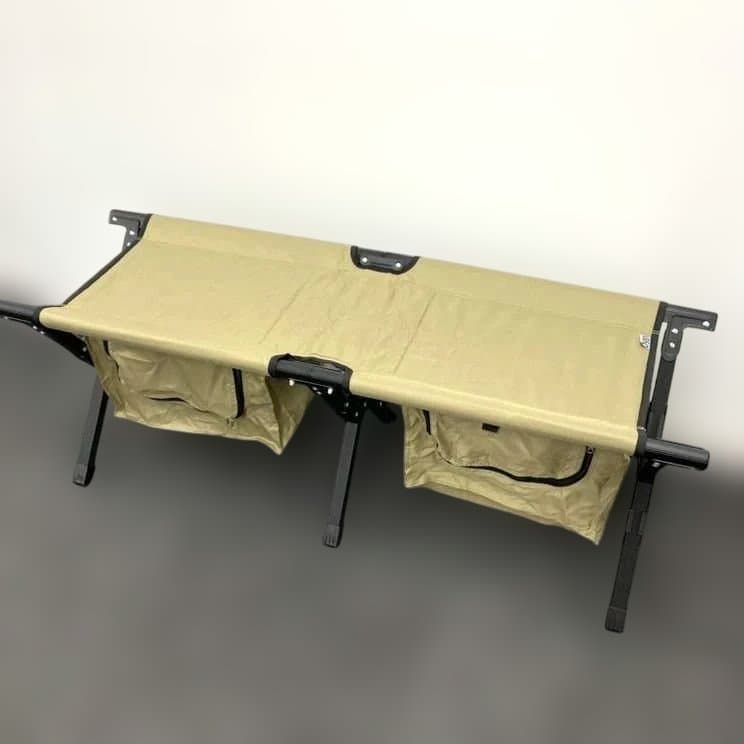 【廃番品】DOD ストレージベンチ 折り畳み式 FS2-246M カーキ 収納袋